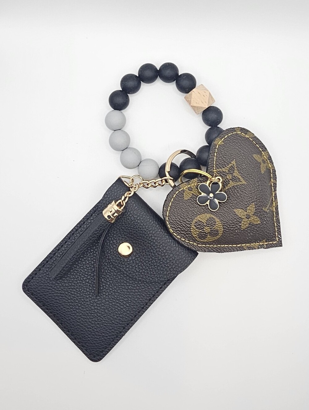 Upcycled Leather Purse Key Chain Charm